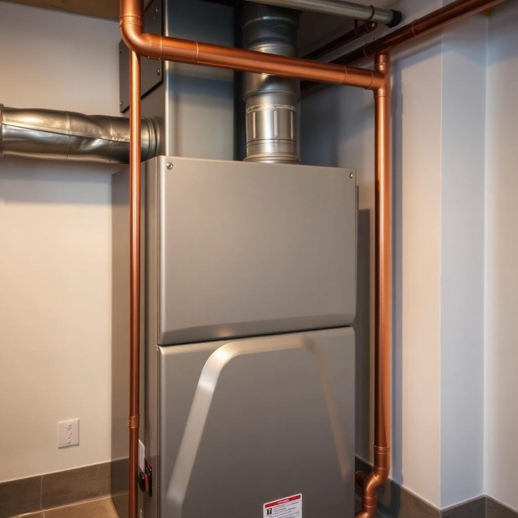 High-efficiency furnace installation